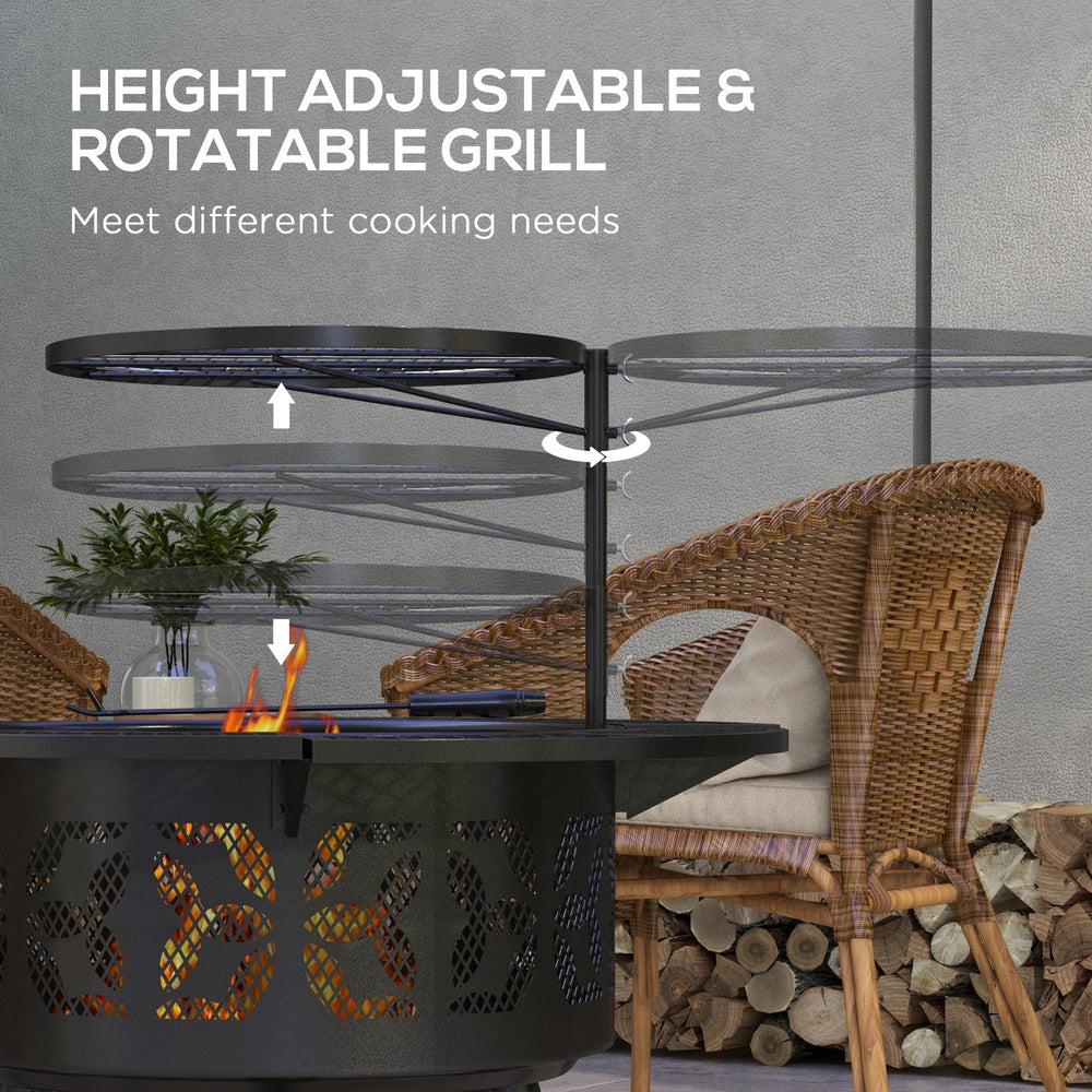 Versatile Outdoor Fire Pit and Grill