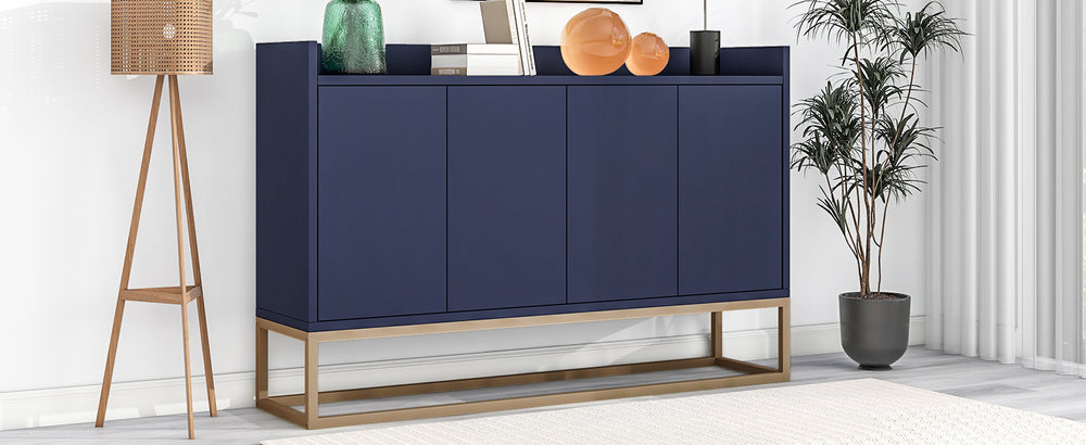 Navy Chic Storage Buffet: Elegant Organization for Your Home