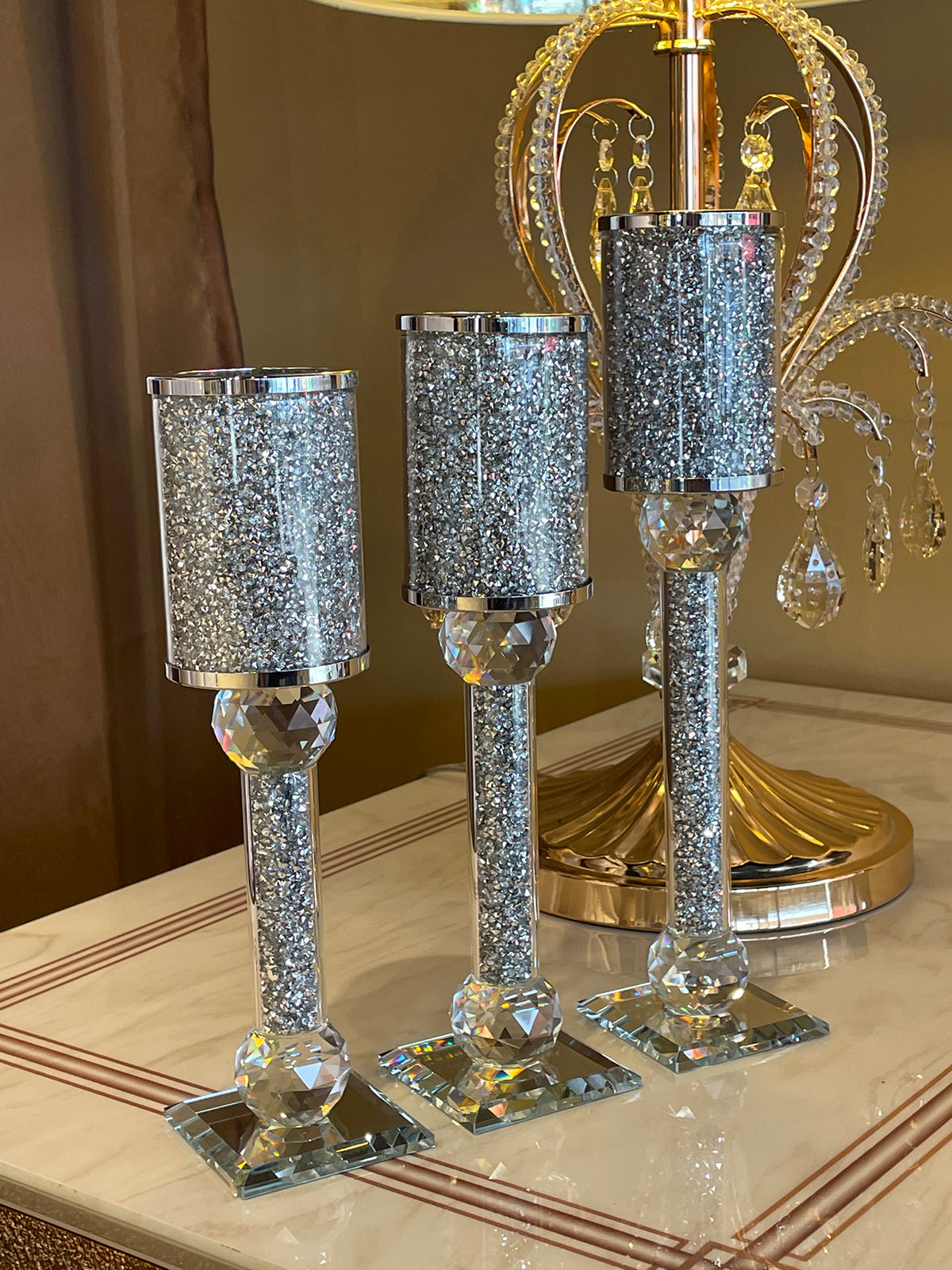 Ambrose Elegant Candle Holder Trio