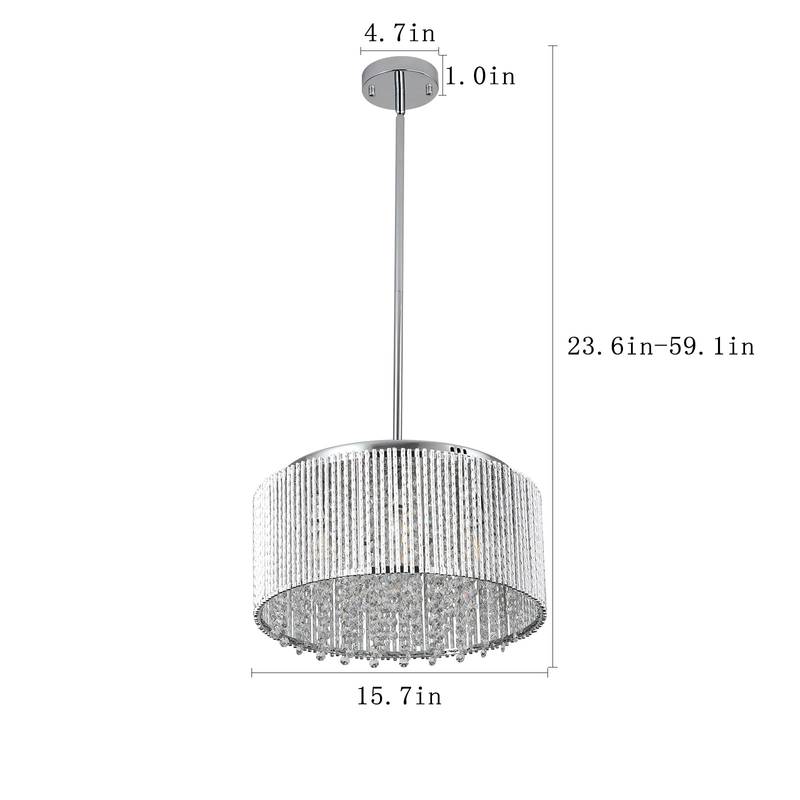 Sparkling Round Crystal Chandelier for Luxurious Living Spaces