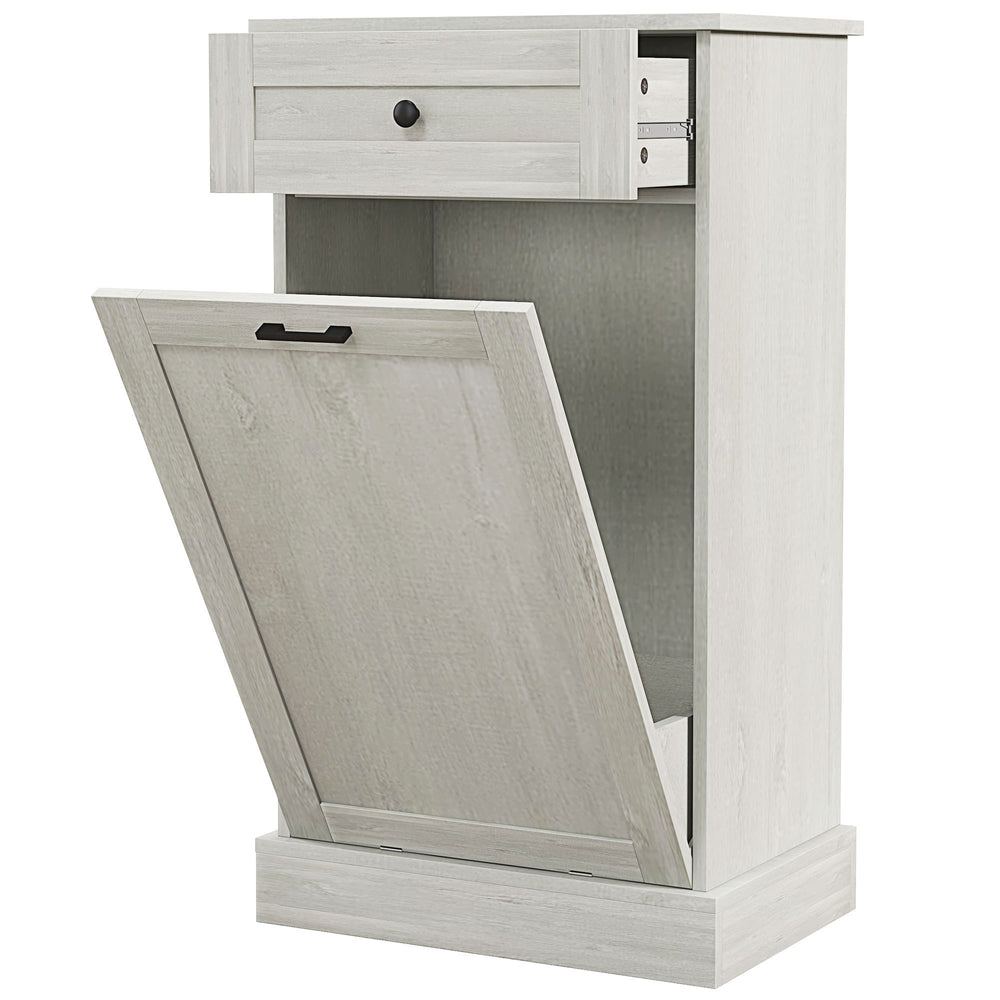 Stylish Kitchen Trash Cabinet with Drawer