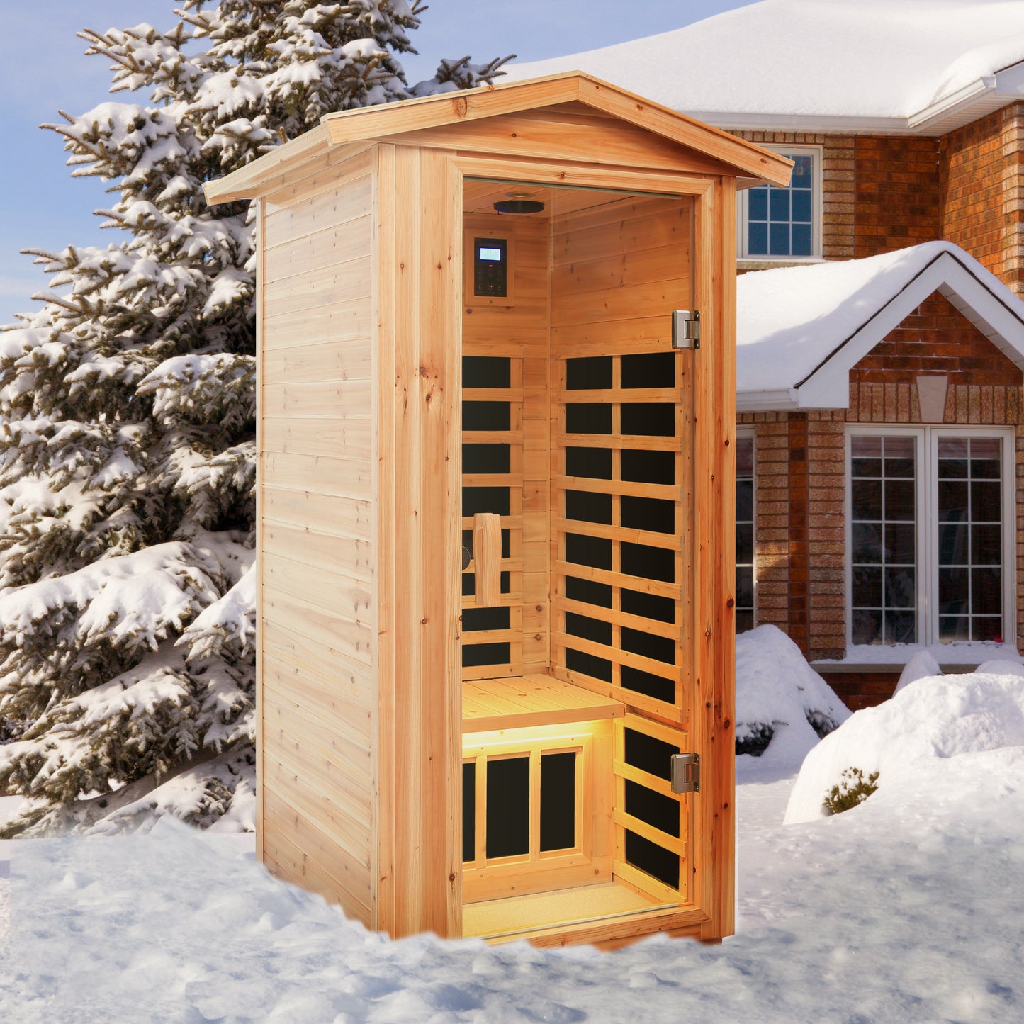 Cozy Infrared Outdoor Sauna for One