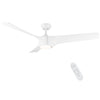 Sleek LED Ceiling Fan with White Blades