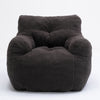 Cozy Teddy Bean Bag Chair in Dark Gray