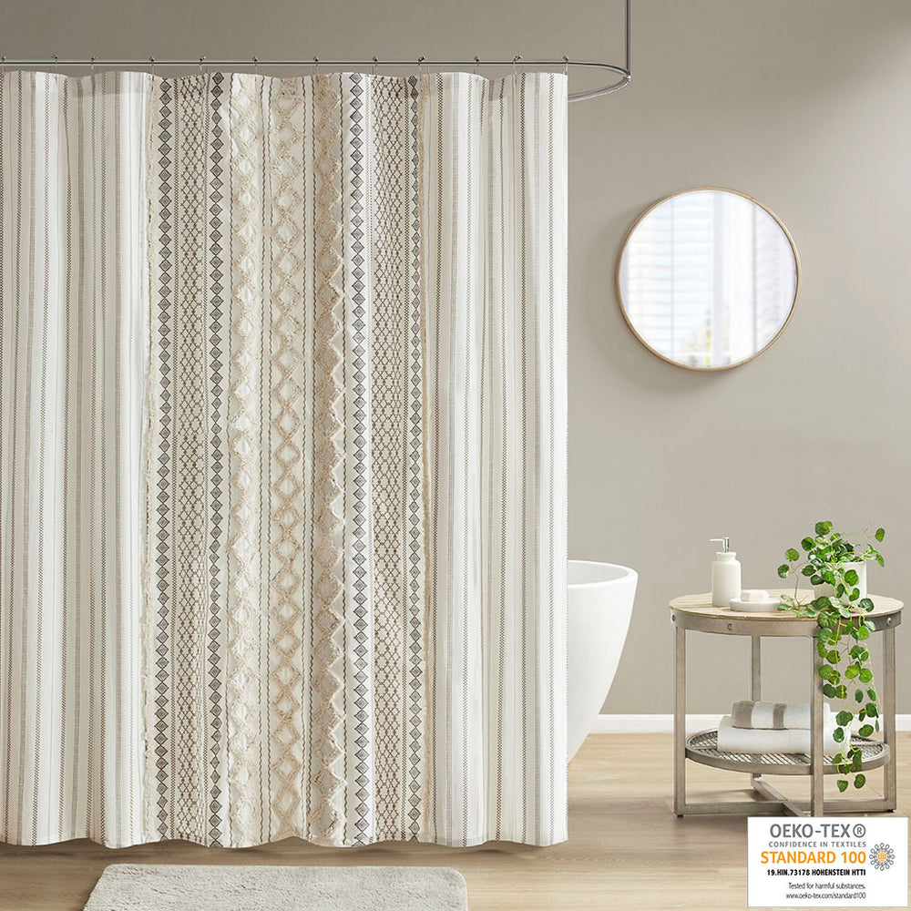 Chic Chenille Cotton Shower Curtain