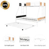 Sturdy Metal Bunk Bed with Trundle & Guardrail