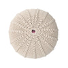Snug Beige Knitted Pouf