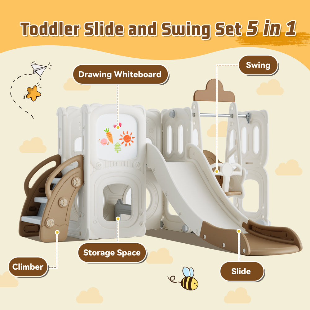 Adventure Zone Toddler Slide & Swing Set