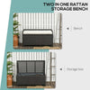 Cozy Wicker Storage Bench with Waterproof Bag