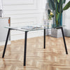 Sleek Glass Dining Table for Four to Six