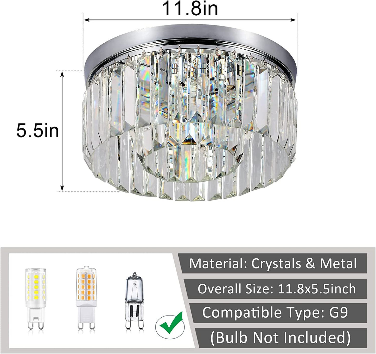 Chic Crystal Ceiling Light Fixture