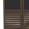 “Chic Walnut Room Divider with Blackboard”