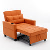 Cozy Convertible Futon Chair with USB Ports