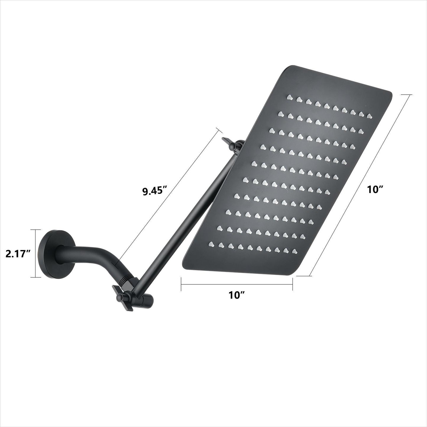 Stylish Matte Black Rainfall Shower Head