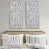 Rustic Carved Wood Wall Art Duo