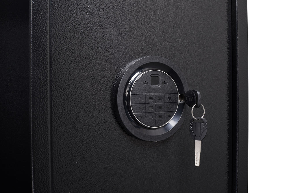 Secure Steel Gun Vault with Smart Lock & Alarm