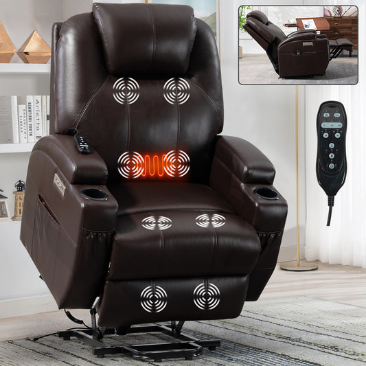 Cozy Lift Recliner with Vibration Massage and Heat for Seniors