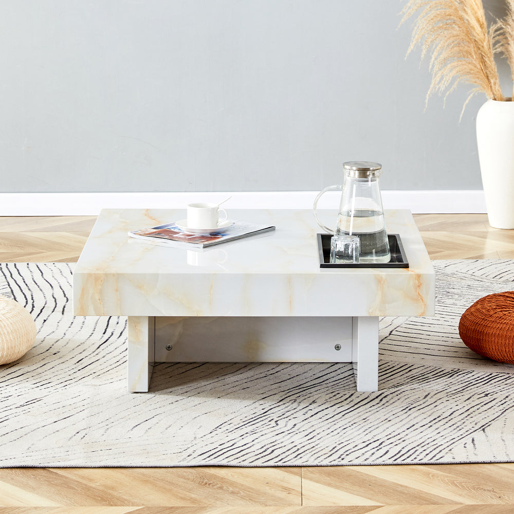 Elegant Marble-Inspired Coffee Table