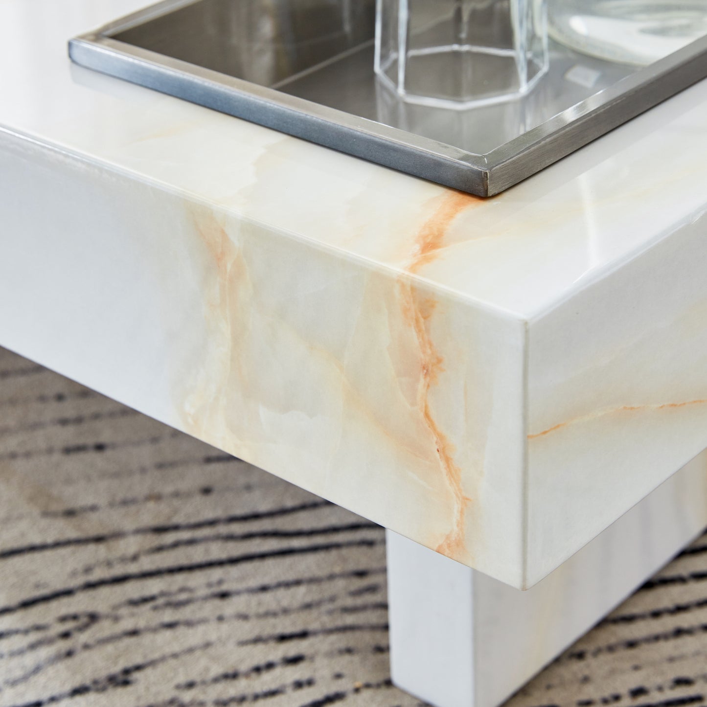 Elegant Marble-Inspired Coffee Table