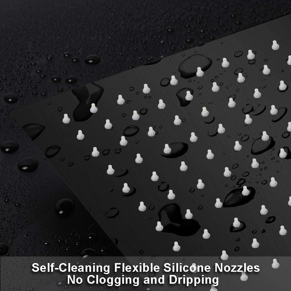 Stylish Matte Black Rainfall Shower Head