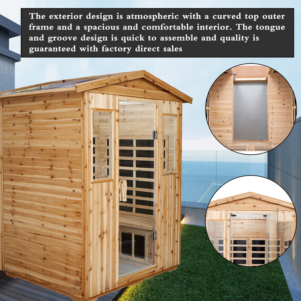 Cozy Haven Outdoor Sauna for Four