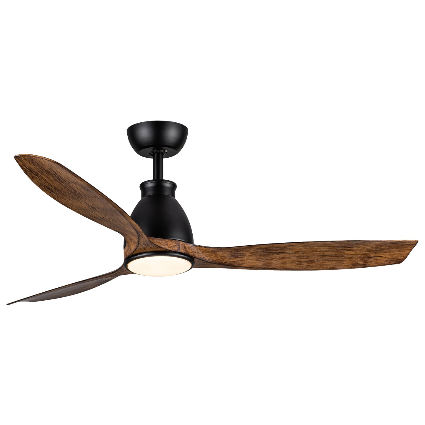 Sleek Black Ceiling Fan with LED Glow