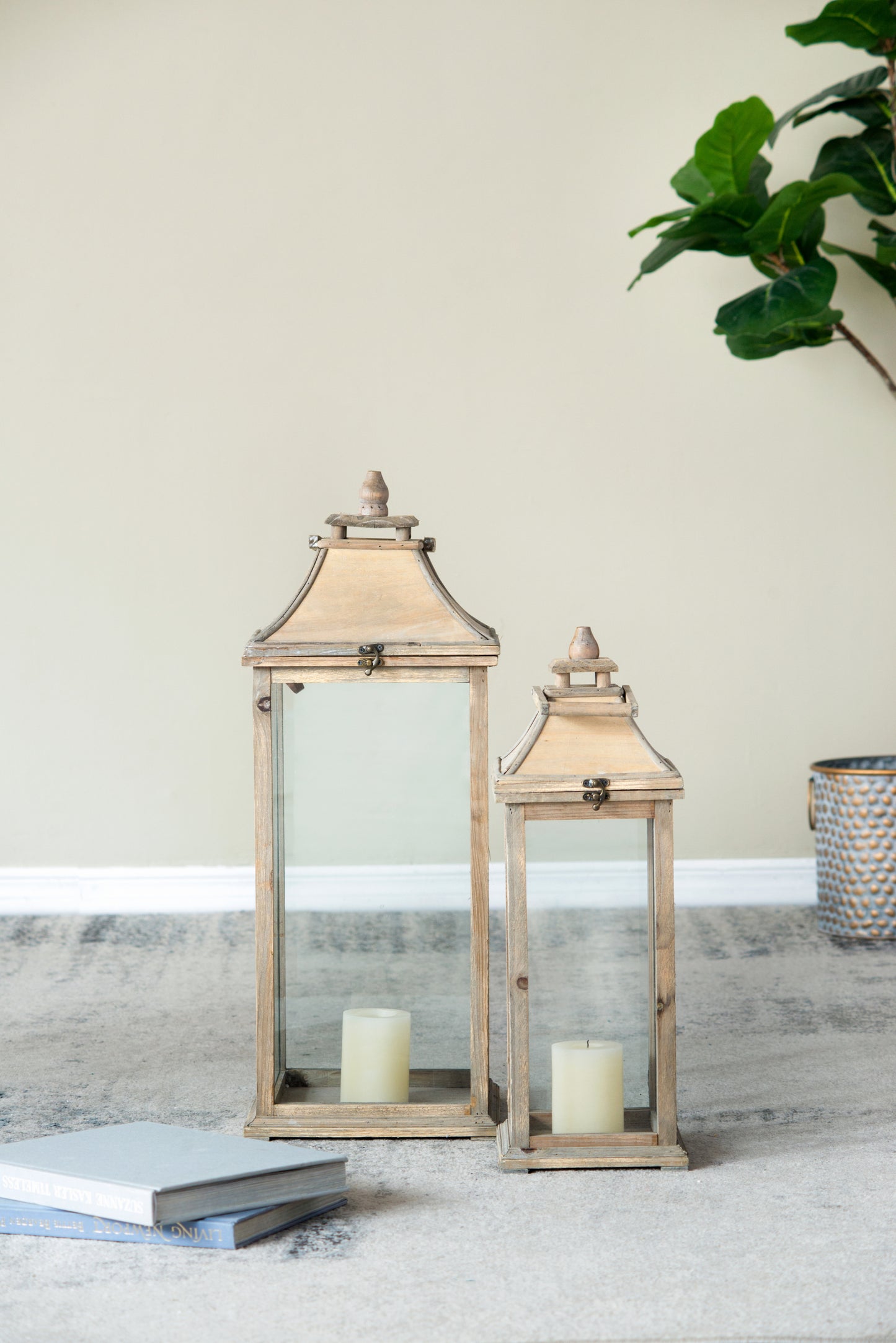 Charming Wooden Lantern for Home & Garden Decor