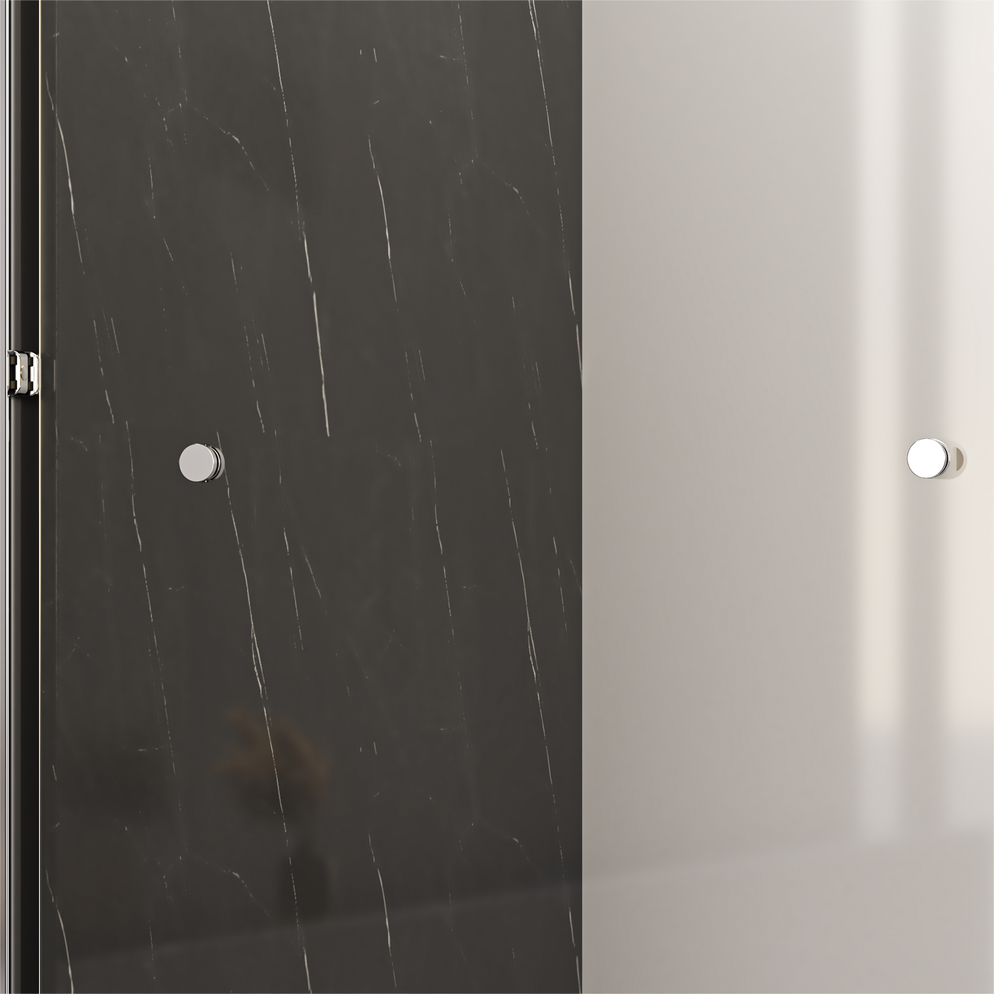 Sleek Chrome Semi-Frameless Sliding Tub Door