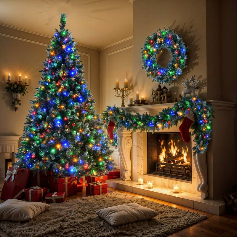 Festive Glow Pine Christmas Tree Set
