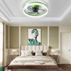 Sleek Green Dimmable LED Ceiling Fan with Light