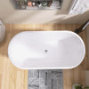 Classic Oval Freestanding Soaking Tub - Luxurious White Design