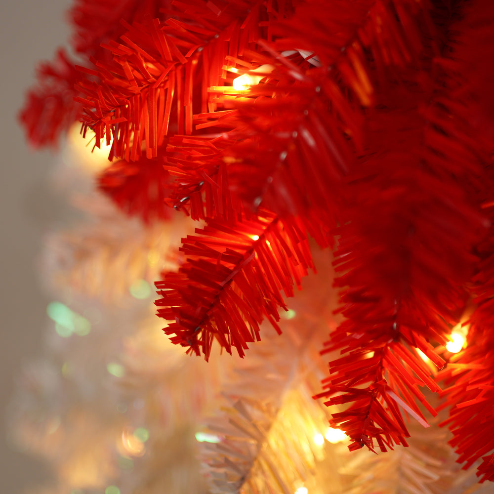 Bendable Fir Holiday Tree with Lights and Santa Hat Style