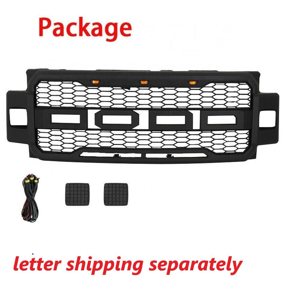 Super Duty Raptor Grill with LED Lights - Matte Black