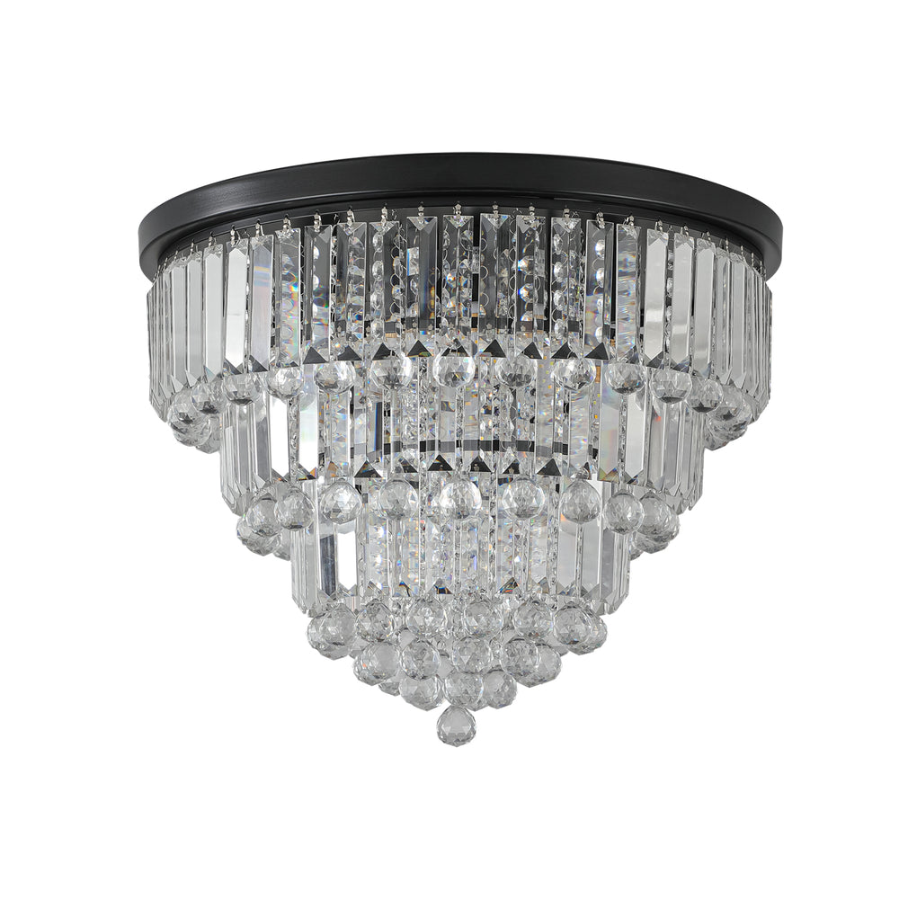 Elegant Crystal Black Chandelier