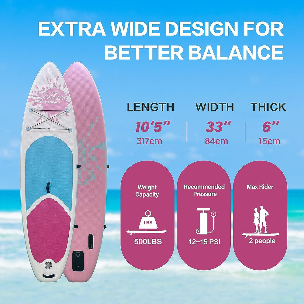 Pink Adventure Paddle Board – The Ultimate Inflatable SUP for Everyone!