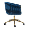 Woven Blue Swivel Office & Vanity Chair