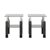 Chic Black Glass Square Tables - Perfect for Your Living Room!