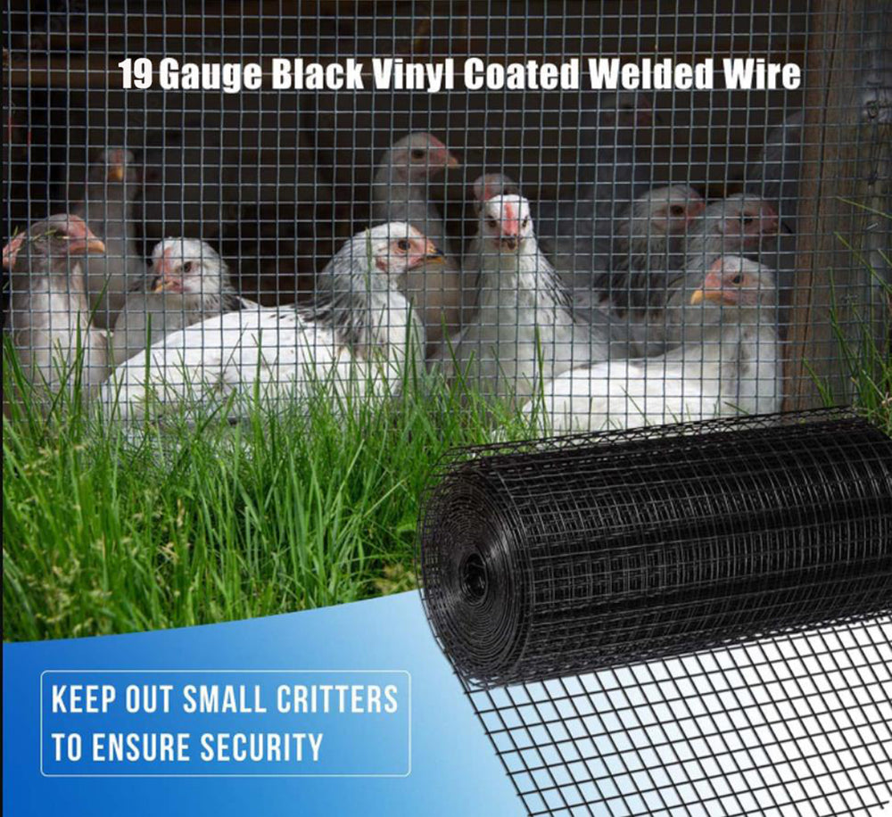 All-Weather Black Vinyl Hardware Cloth for Your Coop and Garden