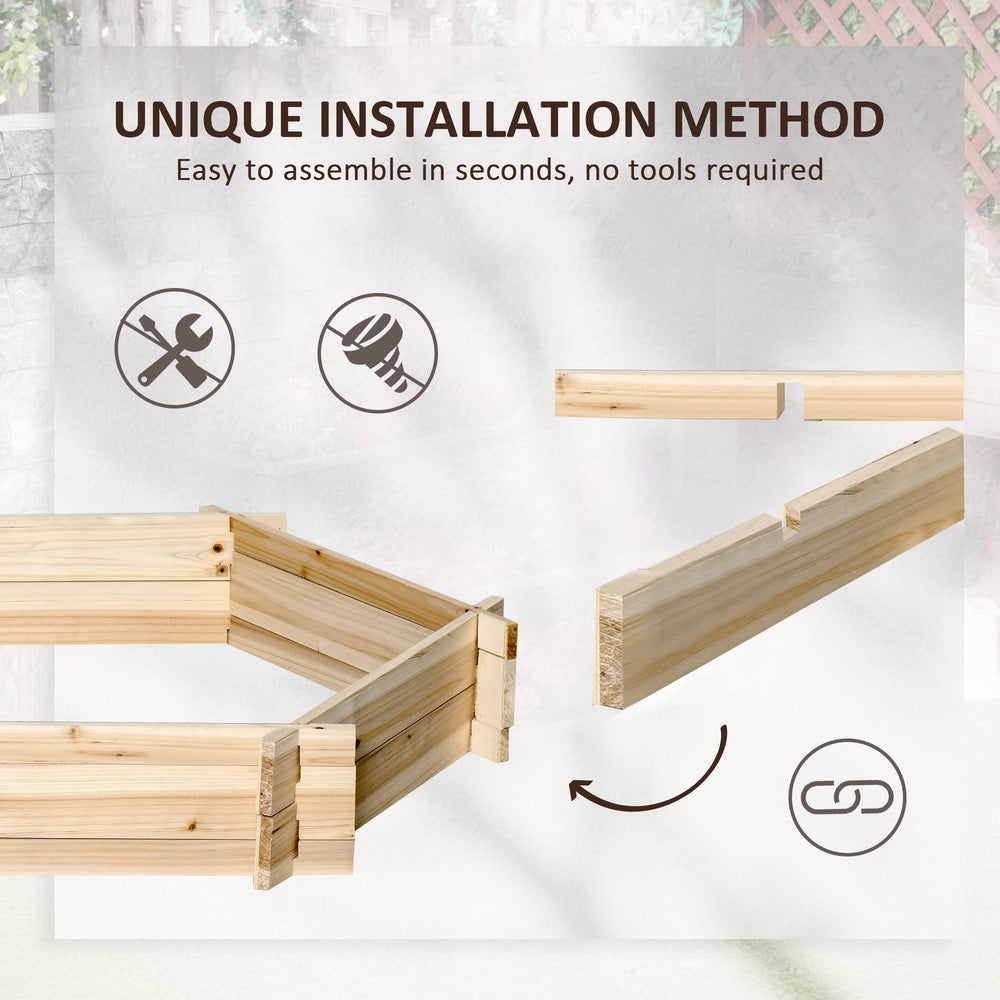 Hexagon Wooden Garden Bed