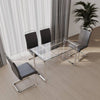 Elegant Glass Dining Set for Four