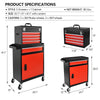 Rolling Tool Chest with Lockable Drawers and Detachable Top