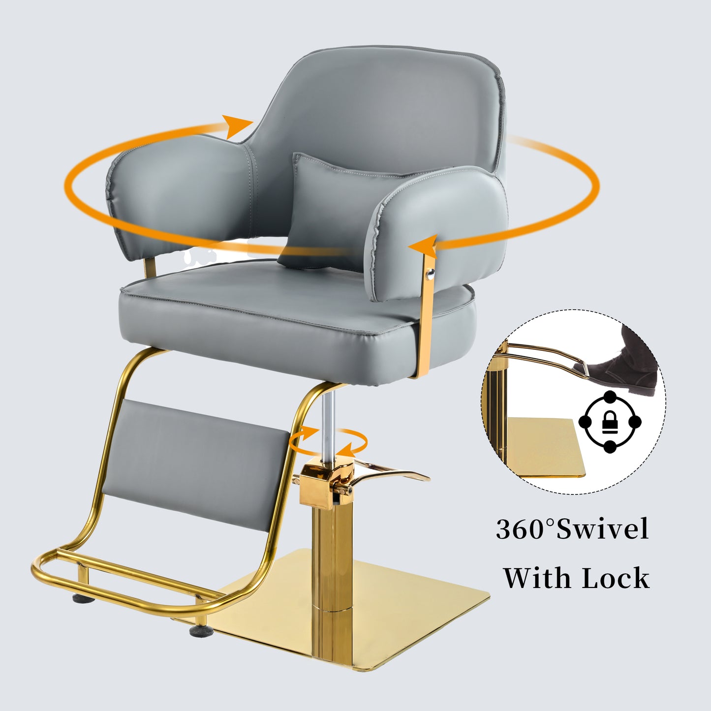 Chic Salon Barber Chair with Easy Adjust Hydraulic Pump