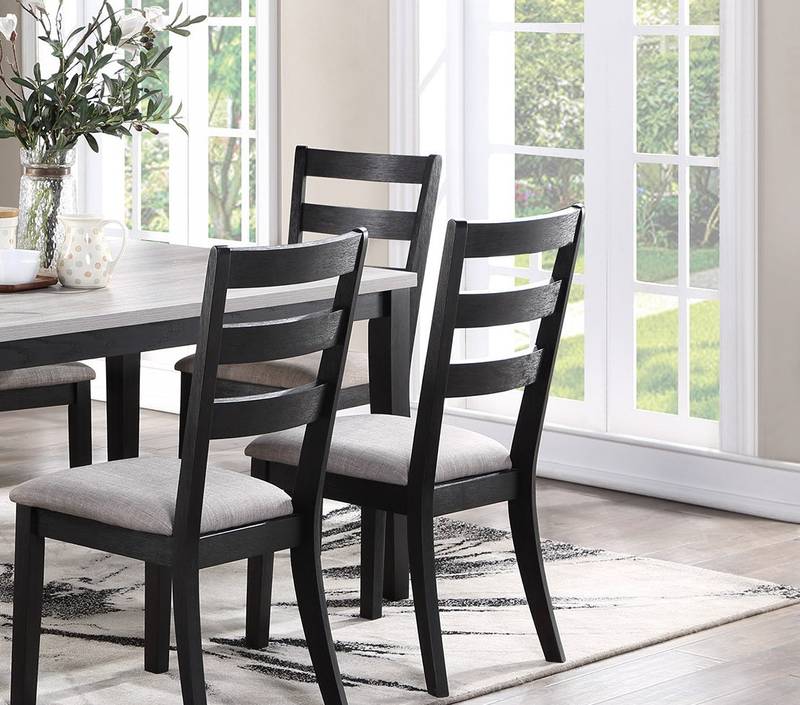 Charming Rustic Dining Set with Cushioned Chairs