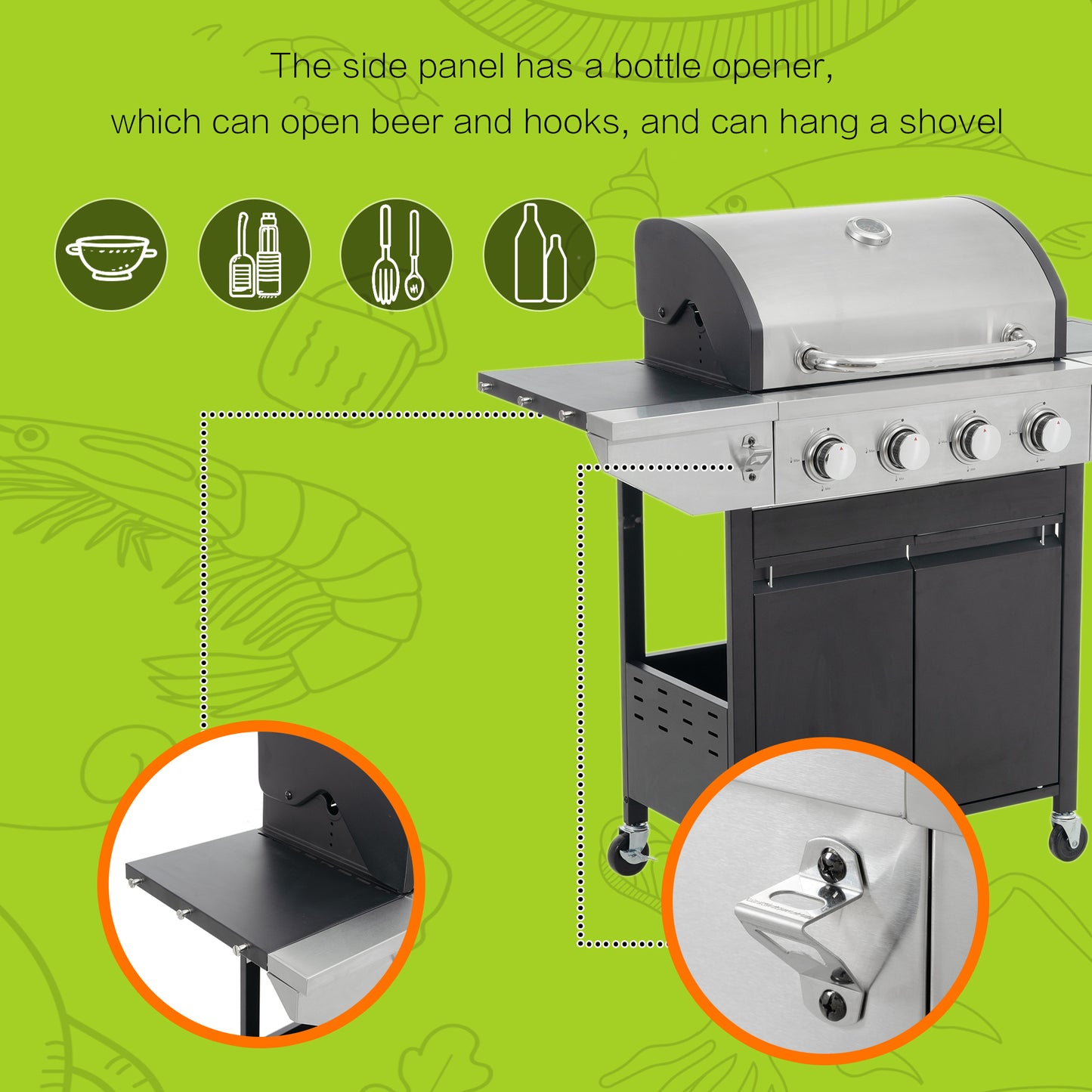 Ultimate Stainless Steel Propane Grill with Side Burner