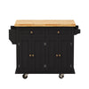 Versatile Kitchen Island Cart with Storage and Locking Wheels