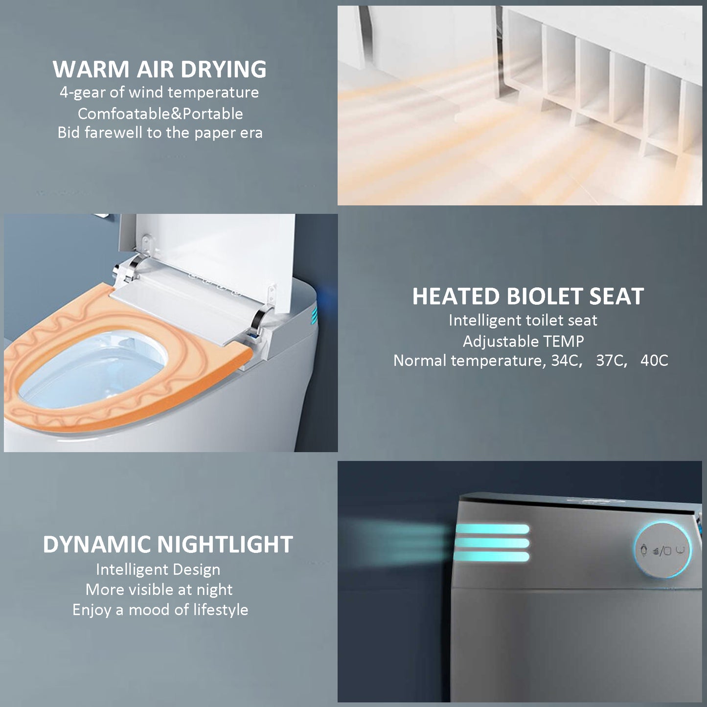 Smart Bidet Toilet: Heated Seat & Auto Features