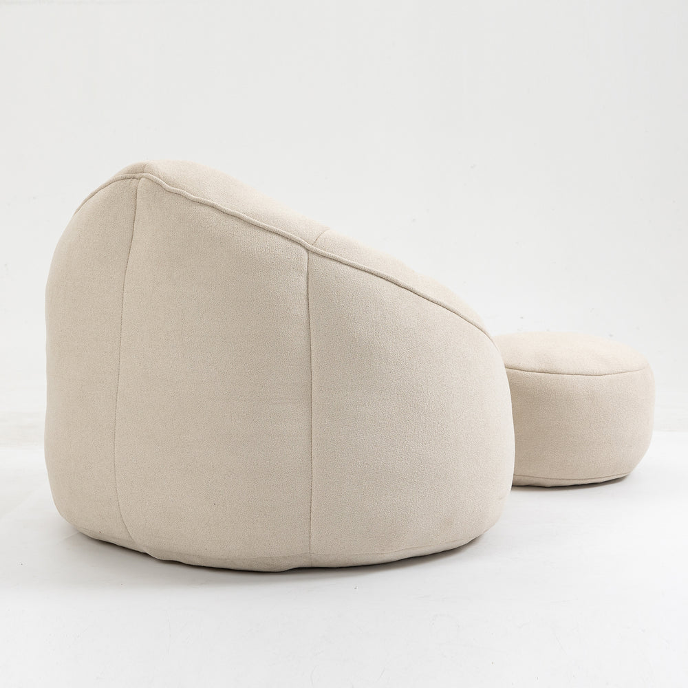 Cozy Foam Bean Bag Sofa with Footrest