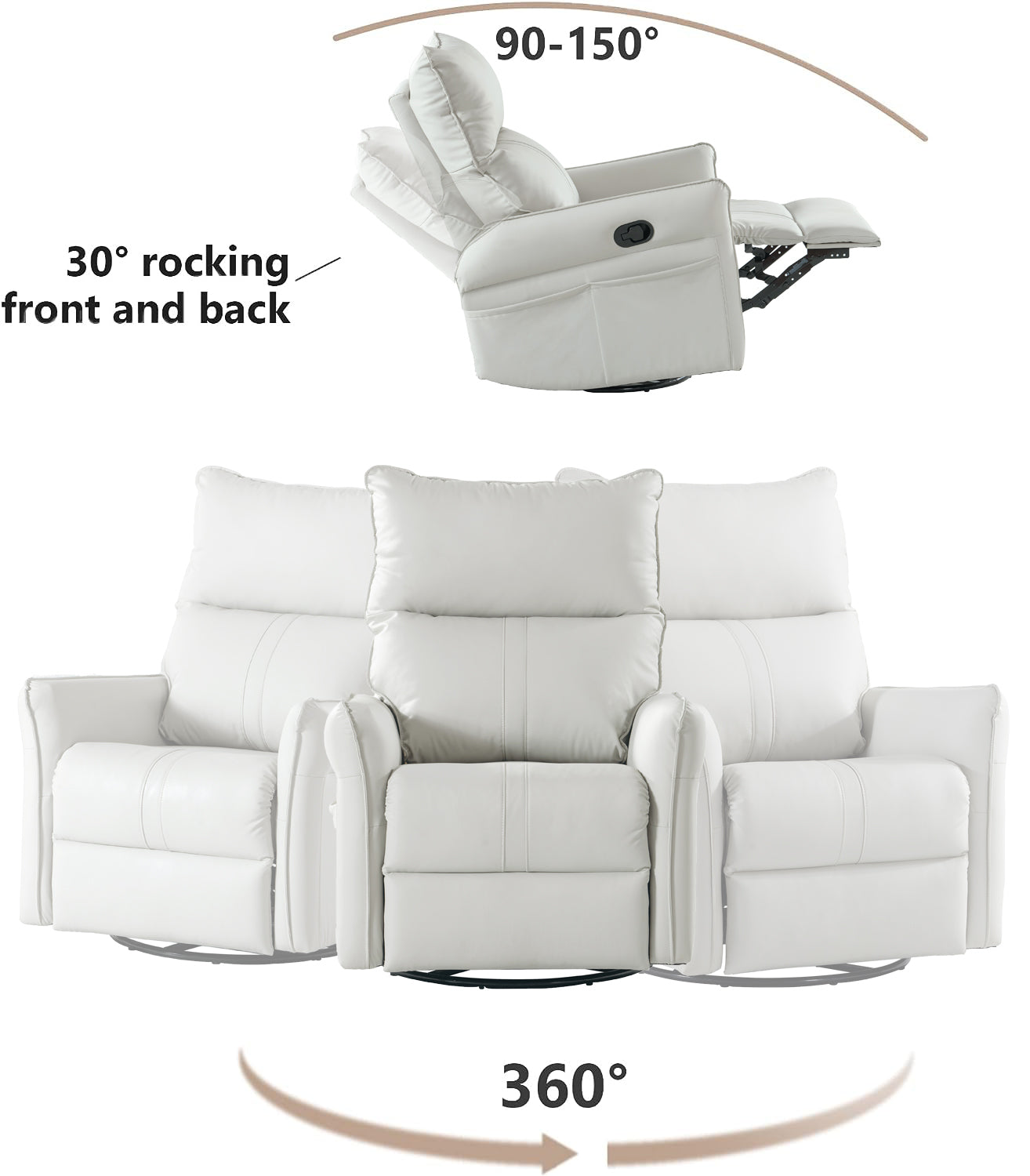 Cozy Swivel Rocker Chair