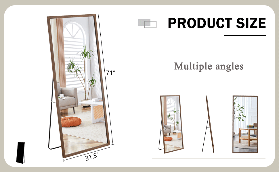 Elegant Full-Length Wooden Mirror