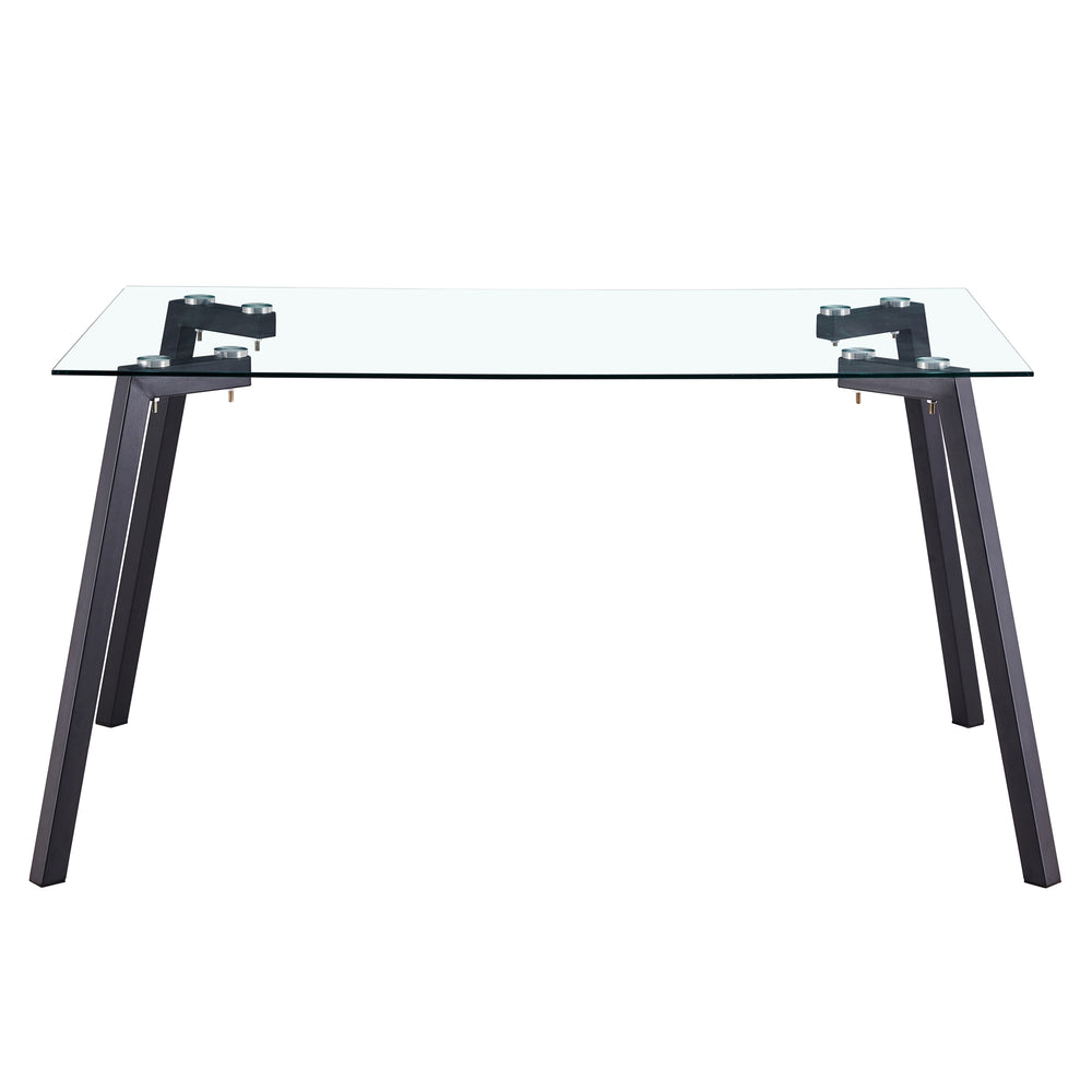 Sleek Glass Dining Table for Four to Six